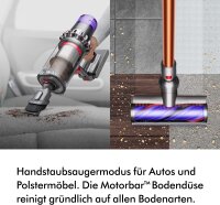 Dyson Cyclone V10 Absolute, kabelloser Staubsauger, starke Saugkraft, Nickel/Kupfer, vielseitig, für alle Böden