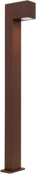 Qazqa Baleno Steh-Außenleuchte, rostbraun, 80cm, IP44, Aluminium, länglich, LED GU10 geeignet, Vintage-Industriedesign