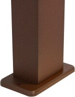 Qazqa Baleno Steh-Außenleuchte, rostbraun, 80cm, IP44, Aluminium, länglich, LED GU10 geeignet, Vintage-Industriedesign