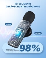 Kabelloses Lavalier-Mikrofon Mini, Clip-On, für...