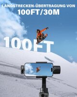 Wireless Lavalier Microphone Mini, Clip-On, for iPhone/Android, Noise Cancellation, Auto-Pairing, Mute, Reverb, Vlogging