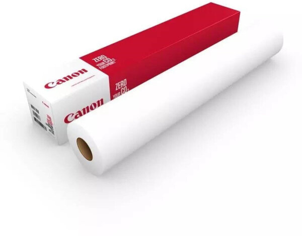 Canon Plotterpapier Red Zero, 97006068, A0+, 914mm x 175m, weiß, 75g/m², 175m Rolle, für präzise CAD- und Grafikdrucke