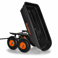 Garden equipment transport trailer, tipping load 250 kg, robust trailer, tippable, ideal for gardening work