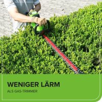 Greenworks Cordless Hedge Trimmer 66cm GD40HT66, Brushless, Dual-Action, 28mm Cutting Capacity, 3400 SPM, without Battery/Charger