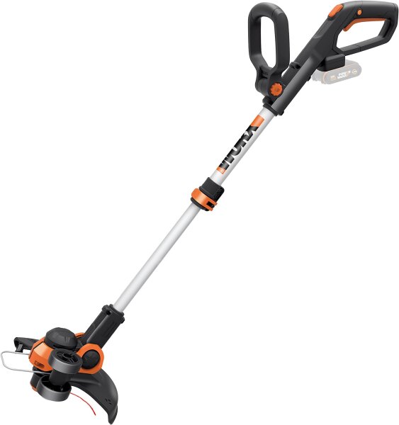 WORX WG163E.9 Rasentrimmer 20V, 2-in-1 Trimmen & Kantenschneiden, ohne Akku/Ladegerät, Distanzschutz, Fadenspule