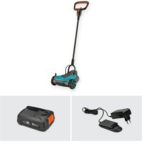 Gardena HandyMower 22/18V P4A Set, Akku-Handrasenmäher, 18V Akku, für 50m², verstellbare Schnitthöhe, kompakt