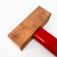 Gedore copper hammer ROTBAND-PLUS 5000g, soft-faced hammer, used, robust wooden handle, low vibration, ideal for assembly work
