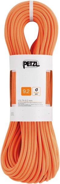 PETZL VOLTA 9.2 mm 80m Einfachseil, Kletterseil, leicht, kompakt, für Sportklettern und Alpin, orange