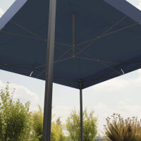 LifeGoods Party Tent 292x292cm, Waterproof Pavilion, Window Sidewalls, Quick Assembly, Carry Bag with Wheels, Dark Blue