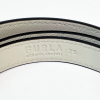 Furla Allegra Belt 75, Leather, Cream White, Rose Charm, Womens Belt, Elegant Accessory