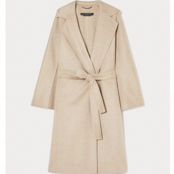 Marina Rinaldi Kaschmirmantel, Größe 52, haselnuss, Doppelgewebe, eleganter Damenmantel, luxuriös, weich, warm