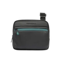 Piquadro Corner mens shoulder bag, waterproof, black,...