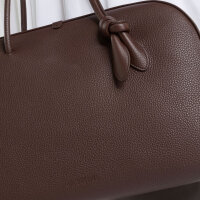 Jacquemus Turismo Large Tote Bag, Kalbsleder, Braun, Handtasche, Made in Italy, 30x49x21,5cm, edles Design