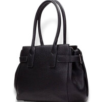 Hispanitas Damen Handtasche BI254146, Schulterriemen, Polyurethan, schwarz, elegant, kompakt, vielseitig einsetzbar