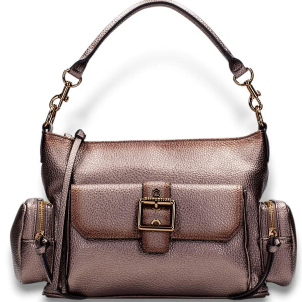 Hispanitas BI254140 Damen Tasche, Polyurethan, Bronze, modisch, robust, vielseitig einsetzbar