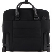 Piquadro BV4729BR2 Trolley, narrow, 40x36x16cm, laptop compartment, TSA lock, shoulder strap, black