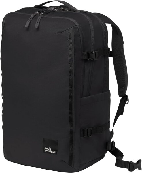 Jack Wolfskin Sierra Travelpack Unisex Rucksack, Schwarz, Modell A64018_6000_OS, vielseitig, robust, ideal für Reisen
