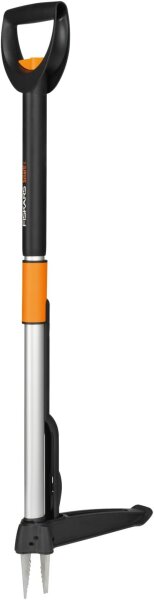Fiskars Smart-Fit 1020125 Telescopic Weed Puller, 1-1.19 m, Stainless Steel Arms, Plastic Handle, Black/Orange