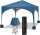 WOLTU Folding Pavilion 3x3m Blue, Crescent Roof, Height Adjustable, Waterproof, UV Protection, Carry Bag, Stable, Outdoor Party Tent