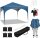 WOLTU Folding Pavilion 3x3m Blue, Crescent Roof, Height Adjustable, Waterproof, UV Protection, Carry Bag, Stable, Outdoor Party Tent