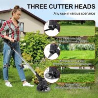 21V cordless grass trimmer, 2 batteries, brush cutter,...