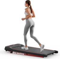 Compact tilting treadmill mat with remote control, LED...