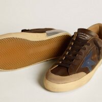 Golden Goose Super Star sneakers, leather, size 41, blue leather star, nubuck heel, sporty, high-quality