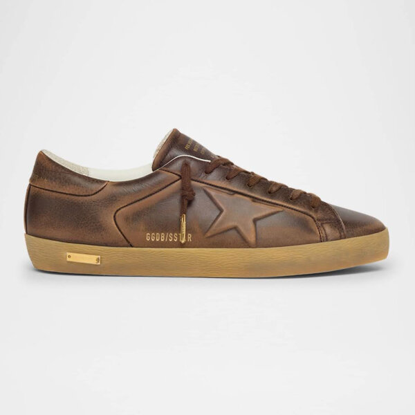 Golden Goose sneakers, leather, EUR 43, embossed star, sporty, comfortable, fashionable, lace-up shoe