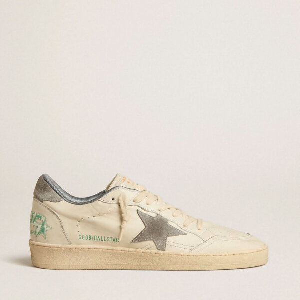 Golden Goose Ball Star Sneakers EUR 44, nappa leather, grey suede star & heel, sporty look
