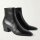 SAINT LAURENT Vassili Ankle Boots, Leder, Gr. 40, elegante Stiefeletten, schwarzes Glattleder, Blockabsatz