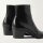 SAINT LAURENT Vassili Ankle Boots, Leder, Gr. 40, elegante Stiefeletten, schwarzes Glattleder, Blockabsatz