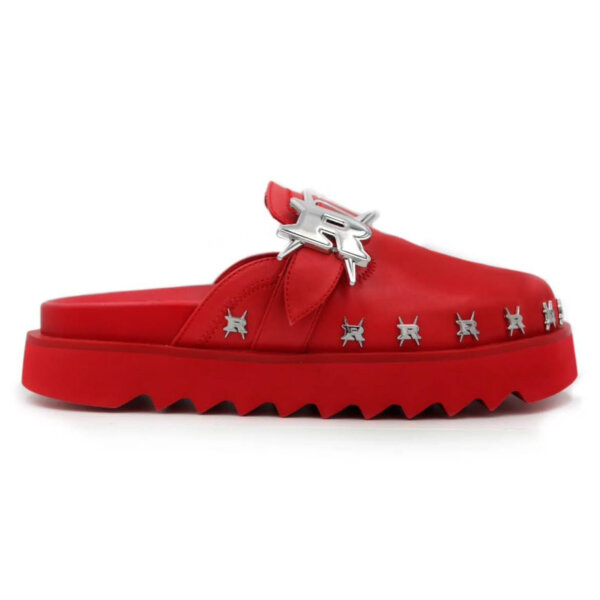 REDRUM Chunky Mule Slippers, EUR 47, mules, red, comfortable chunky style, non-slip sole, fashionable and eye-catching
