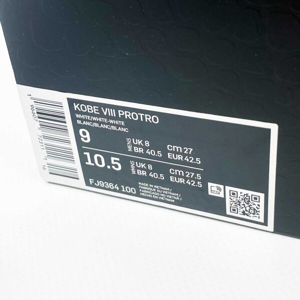 Nike Kobe 8 Proto Sneaker, Gr. 42.5, leichter Basketballschuh, atmungsaktives Mesh, sportliches Design