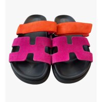 Hermes Chypre sandals, size 39, womens, orange/pink,...