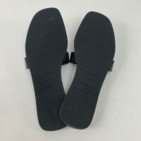 Hermes Oran Pantoffel, Lackleder, Größe 38, eleganter Damenschuh, flach, ikonisches H-Design, luxuriös, sommerlich