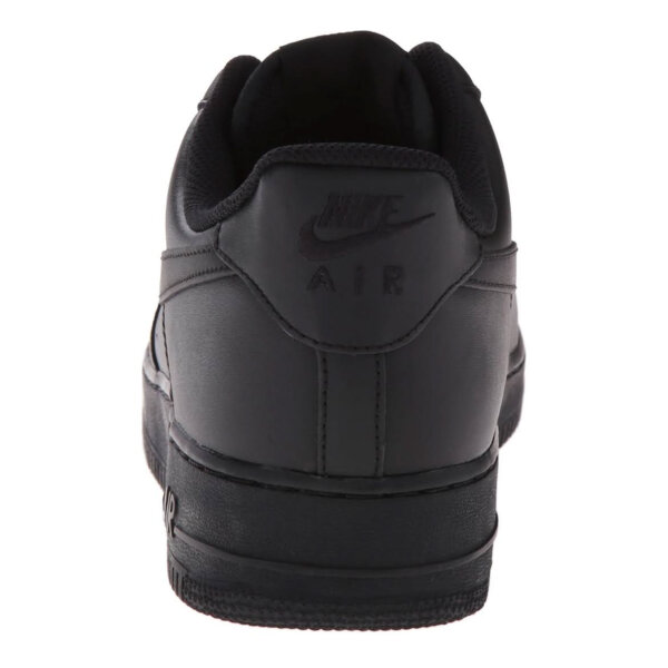 Nike Air Force 1 `07, Sneaker, Gr. 43, schwarz, Leder, klassische Sohle, sportlich, komfortabel, zeitloses Design