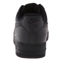 Nike Air Force 1 `07, Sneaker, Gr. 43, schwarz, Leder, klassische Sohle, sportlich, komfortabel, zeitloses Design