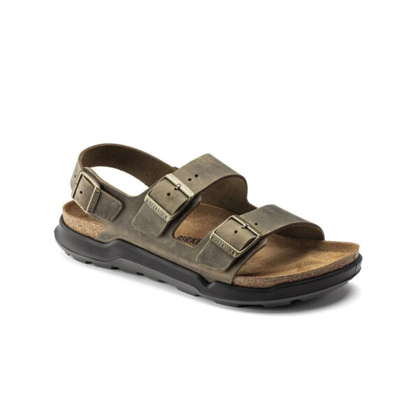 Birkenstock Milano Crosstown Herren Sandalen, Gr. 41, verstellbare Riemen, ergonomisches Fußbett, rutschfeste Sohle