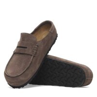 Birkenstock Naples Wrapped EUR 42, slippers, suede, concrete grey, comfortable footbed, modern look