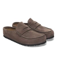 Birkenstock Naples Wrapped EUR 42, slippers, suede, concrete grey, comfortable footbed, modern look