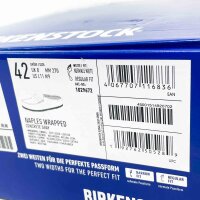 Birkenstock Naples Wrapped EUR 42, slippers, suede, concrete grey, comfortable footbed, modern look