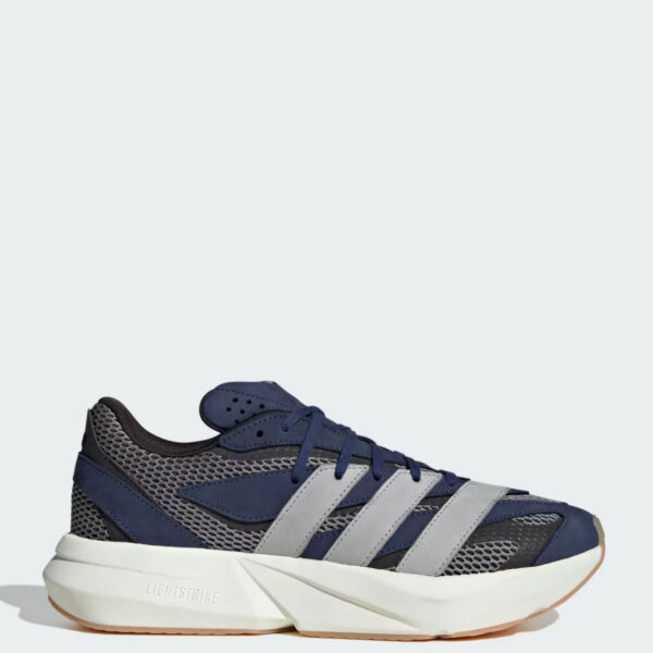Adidas Lightblaze Sneaker, Gr. 44, blau, leichter Sportschuh, atmungsaktiv, modisches Design, bequeme Passform