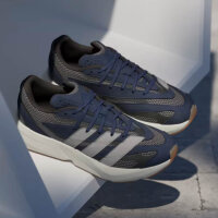 Adidas Lightblaze Sneaker, Gr. 44, blau, leichter Sportschuh, atmungsaktiv, modisches Design, bequeme Passform