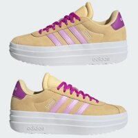 Adidas VL Court Bold J Sneaker, EUR 39⅓, Damen, sportlicher Freizeitschuh, Wildleder-Optik, Plateausohle, weiß-rosa