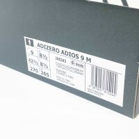 Adidas Adizero Adios 9 Herren Sneaker, Gr. 42⅔, leichter Laufschuh, atmungsaktiv, sportliches Design