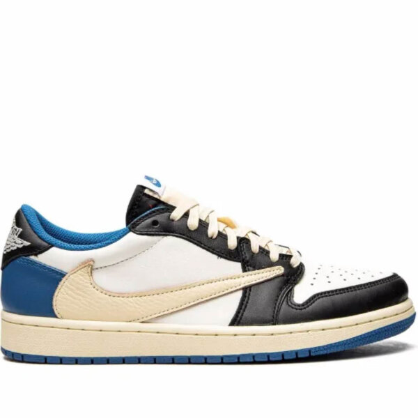 Air Jordan 1 Low OG SP Travis Scott x Fragment, EUR 44, Sneaker, Leder, Blau-Weiß, Cactus Jack Details, limitierte Edition