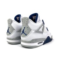 Air Jordan 4 Retro Sneaker EUR 39, blau/weiss, sportlicher Freizeitschuh, ikonisches Design, bequeme Passform