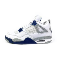 Air Jordan 4 Retro Sneaker EUR 39, blau/weiss, sportlicher Freizeitschuh, ikonisches Design, bequeme Passform
