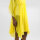 Dolce & Gabbana silk chiffon kaftan, short, drawstring, yellow, size 44, luxurious summer dress, light & elegant