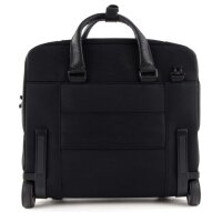 Piquadro Reisetasche mit Rollen, Laptop-/Tabletfach, 24L, 40x34x14cm, Schwarz, Trolley, Business, Handgepäck